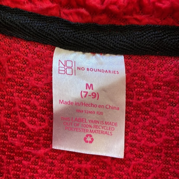 Red Teddy three-quarter zip pullover jacket - Picture 5 of 5